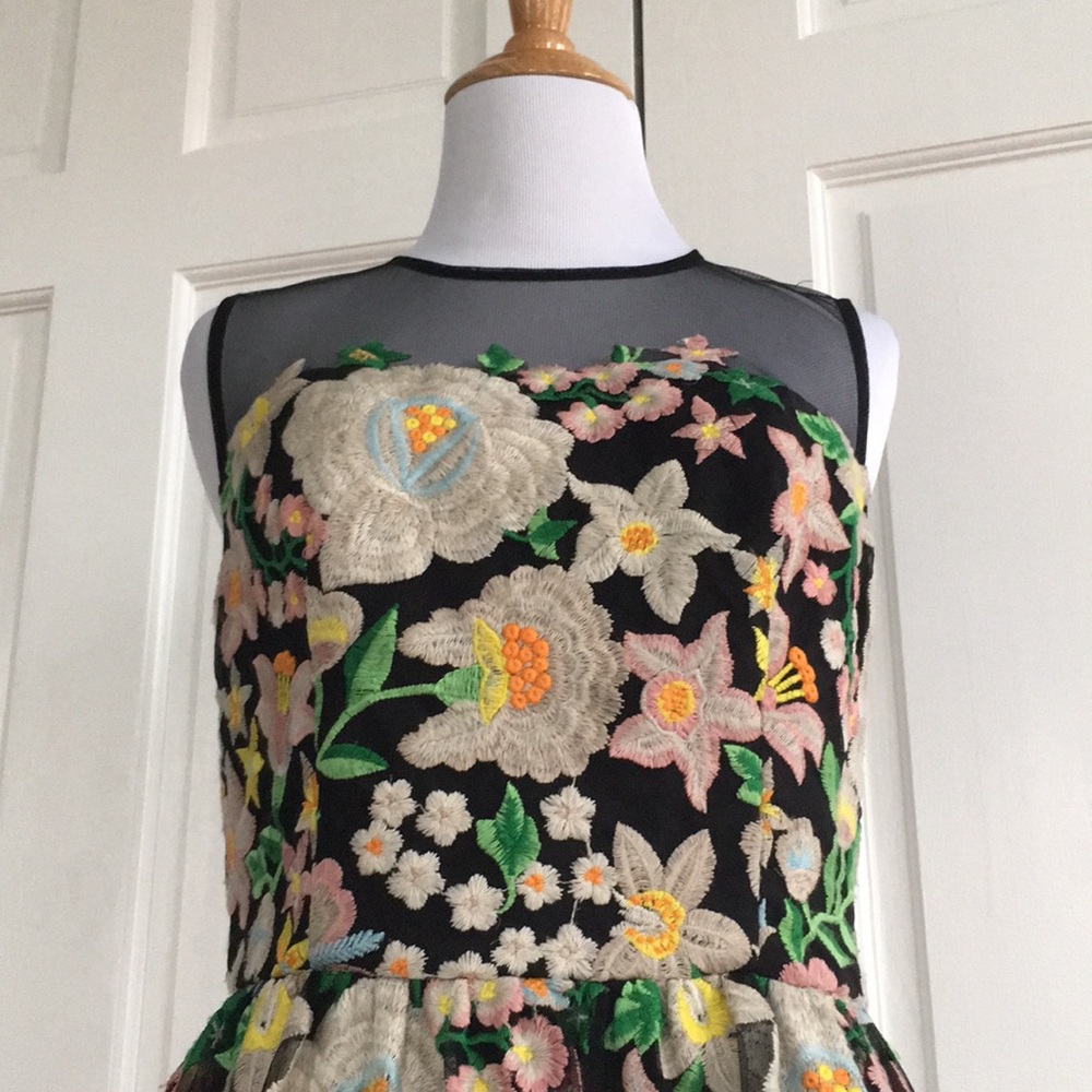 STUNNING NWOT Monique Lhuillier embroidered gown!